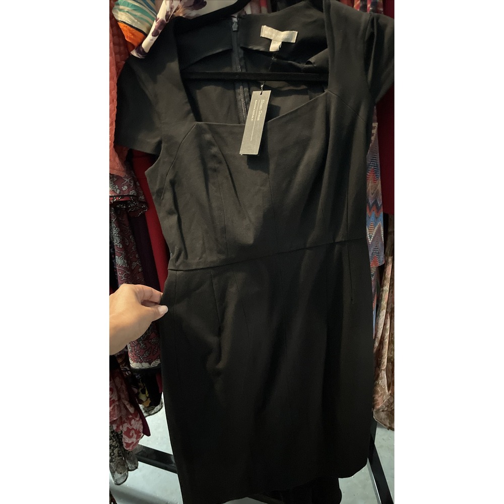 Banana Republic Sloan Sheath Dress Black Size 4 NWT Little Black Dress LBD